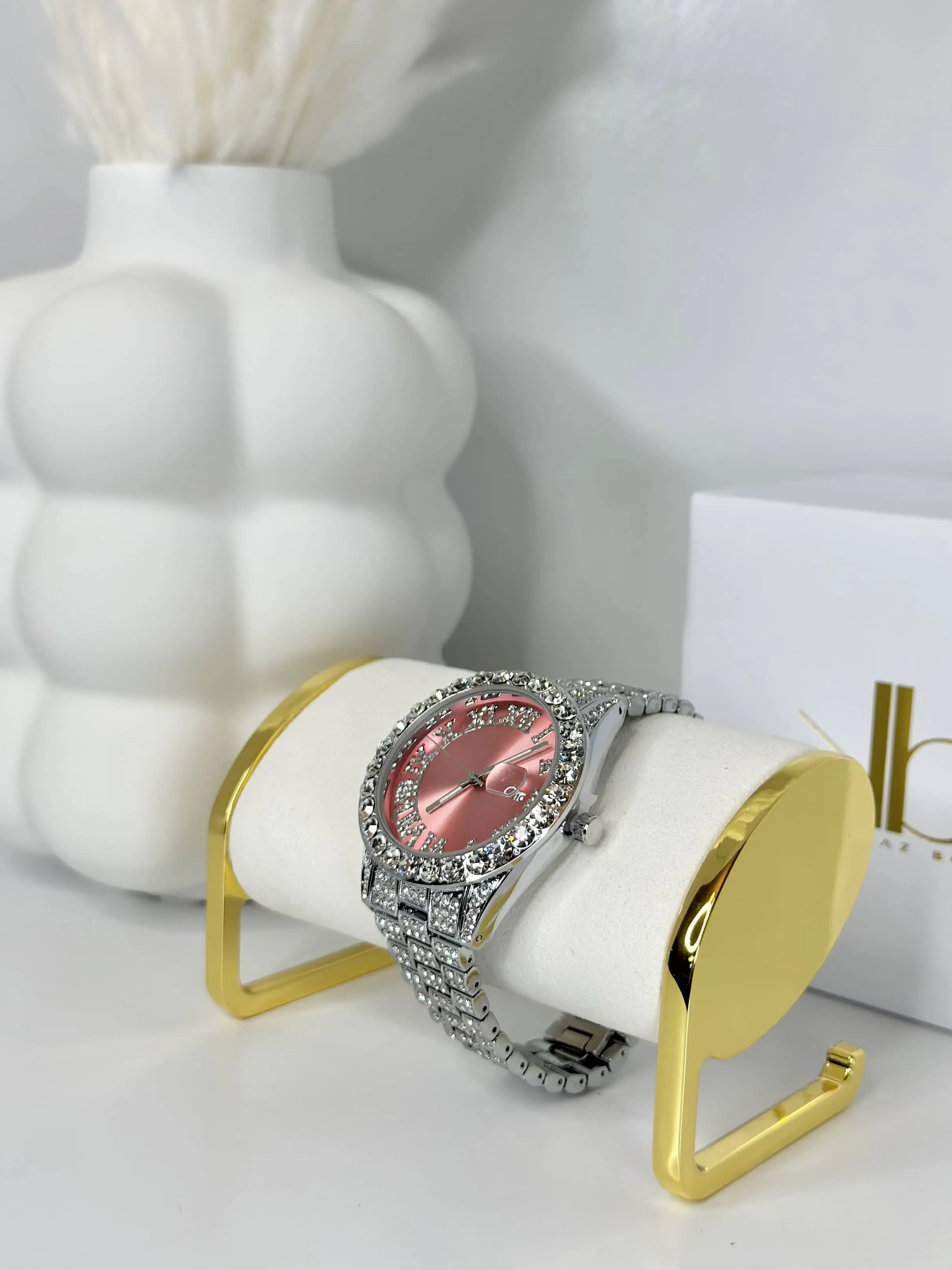 PERSIAN PINK | SILVER BAND WATCH