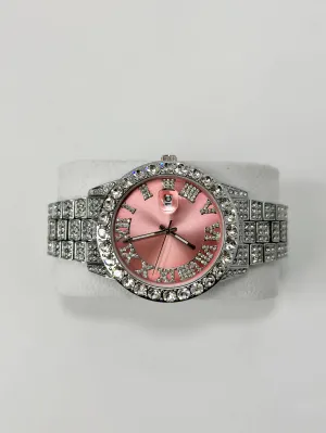 PERSIAN PINK | SILVER BAND WATCH