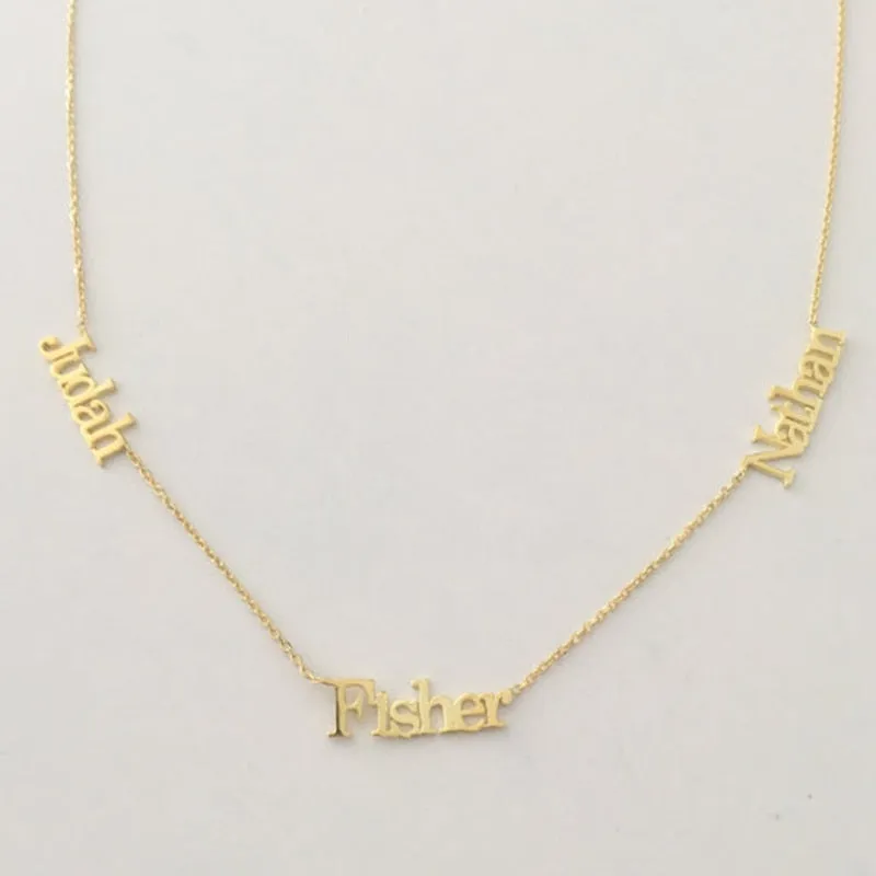 Personalized 3 Name Necklace