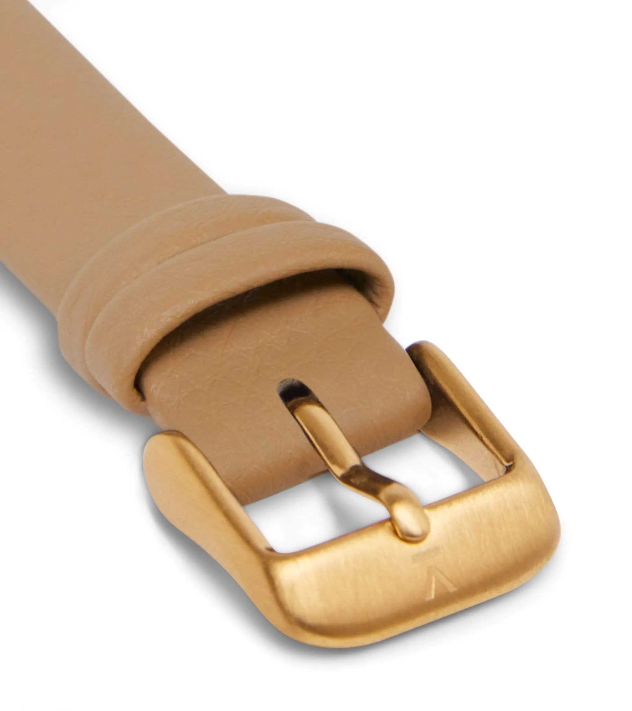Petite Watch with Gold & Black Dial | Tan Vegan Leather Strap