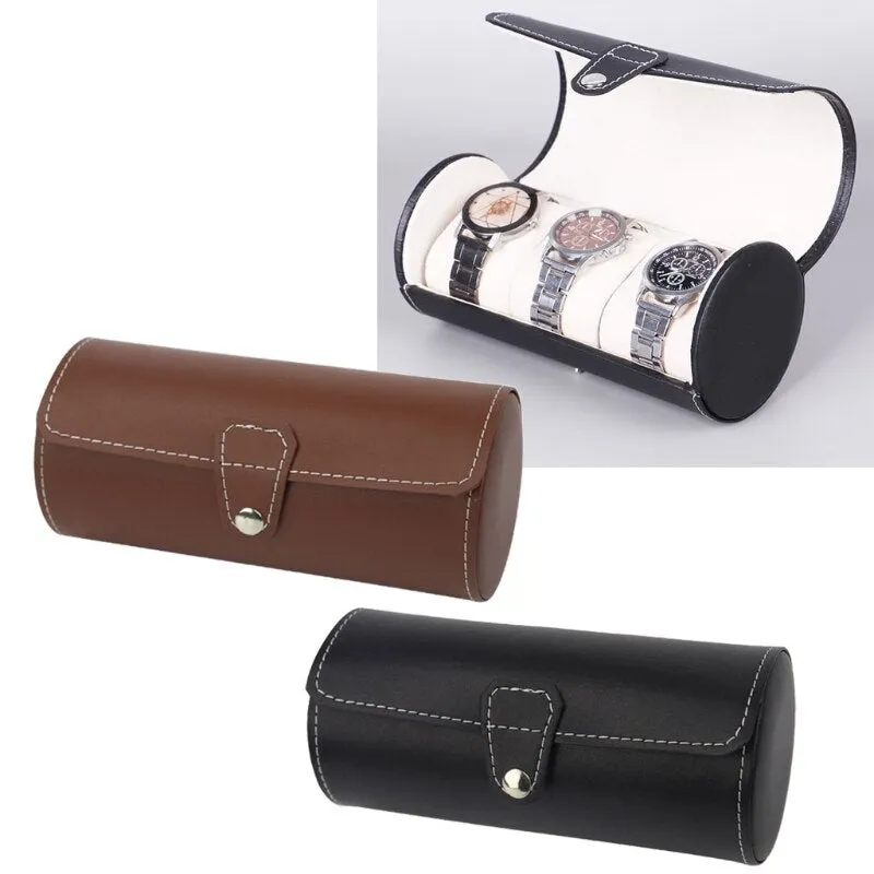 Portable Travel Leather Watch Storage Box