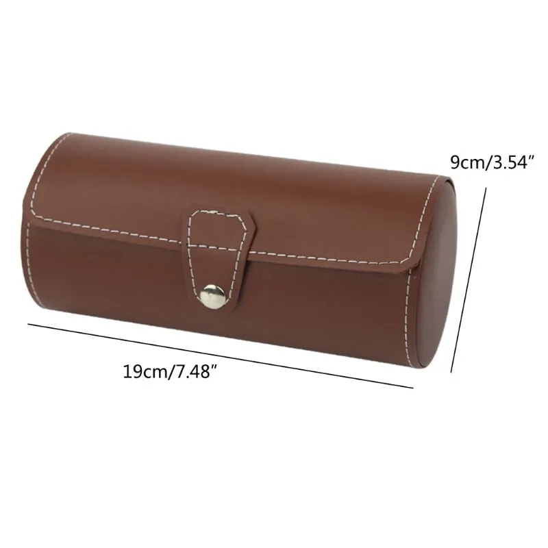 Portable Travel Leather Watch Storage Box