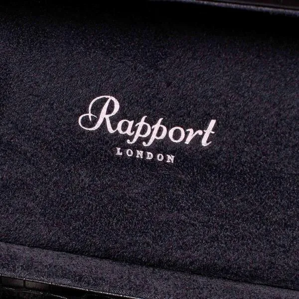 Rapport - Brompton 5 Watch Box in Black Croco | L262