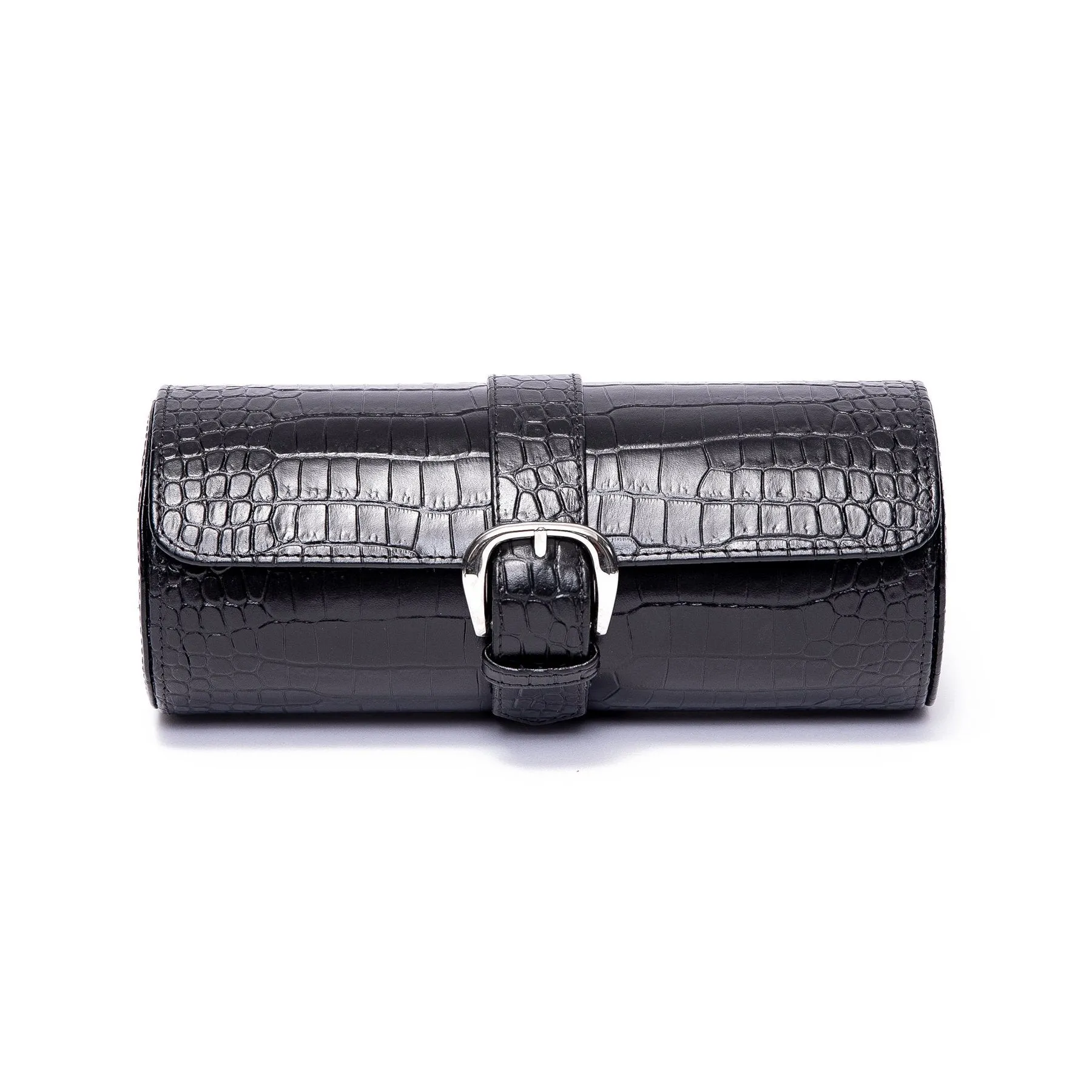 Rapport - Brompton Triple Watch Roll in Black Croco | D164