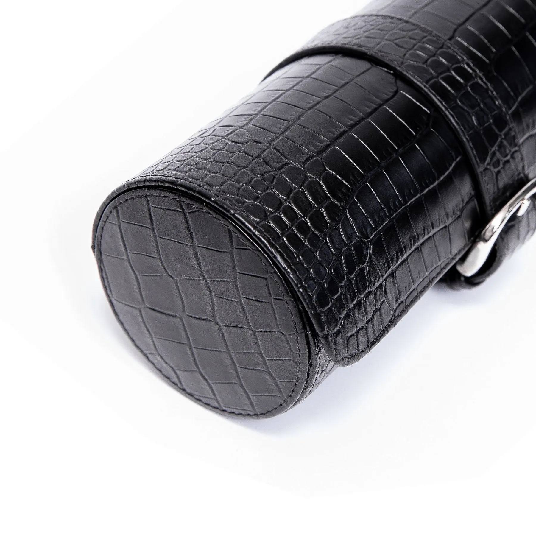 Rapport - Brompton Triple Watch Roll in Black Croco | D164