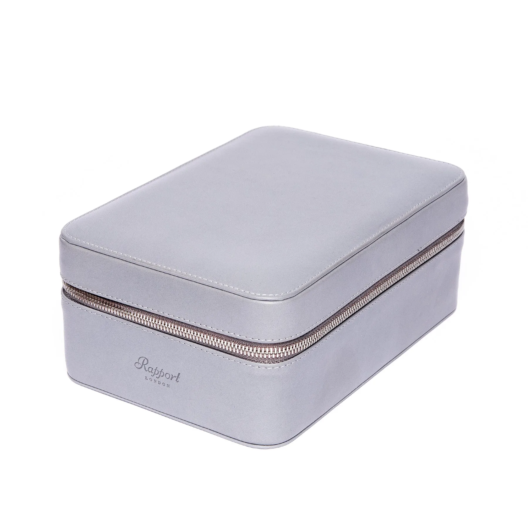 Rapport - Hyde Park Quad Watch Case in Grey Leather | D274