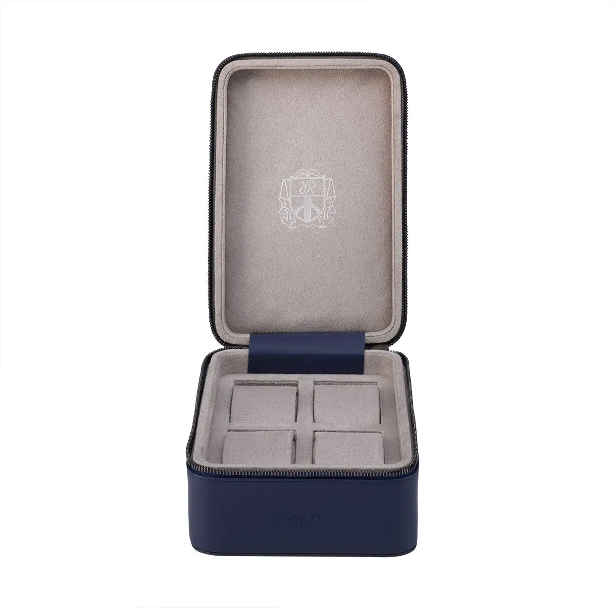 Rapport - Hyde Park Quad Watch Case in Navy Leather | D273