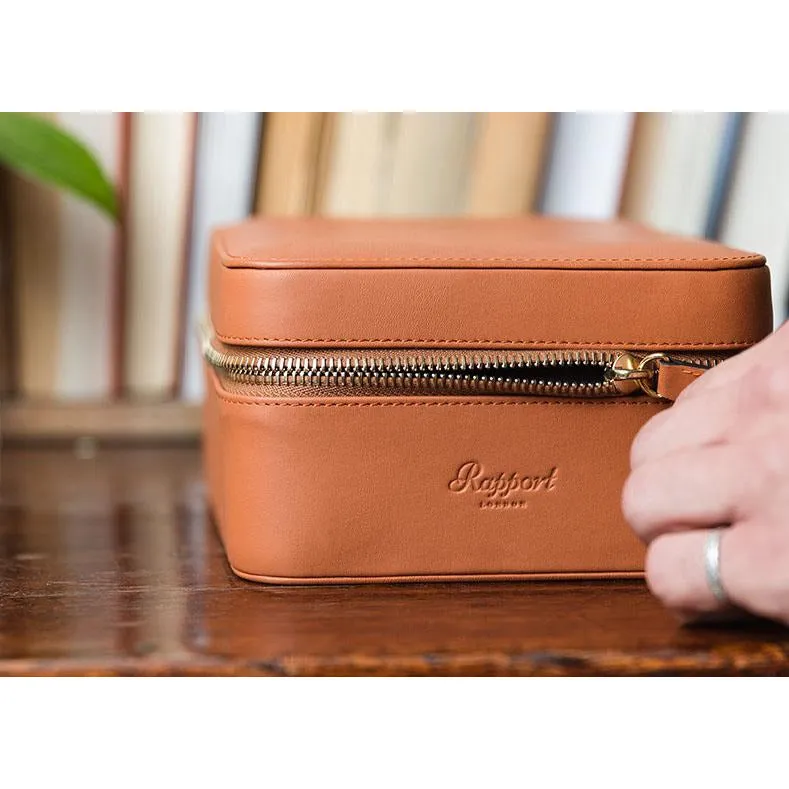Rapport - Hyde Park Quad Watch Case in Tan Leather | D272