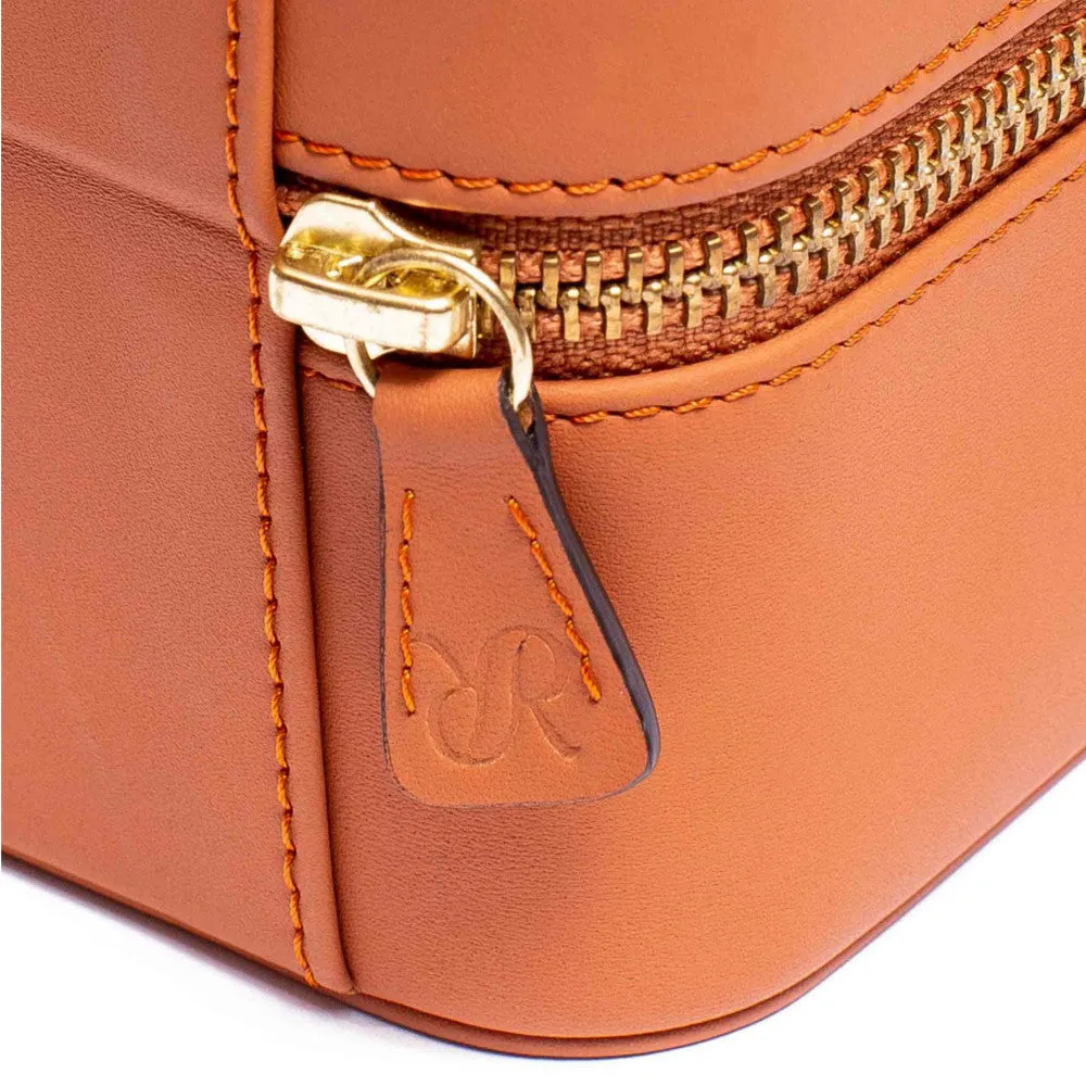 Rapport - Hyde Park Quad Watch Case in Tan Leather | D272
