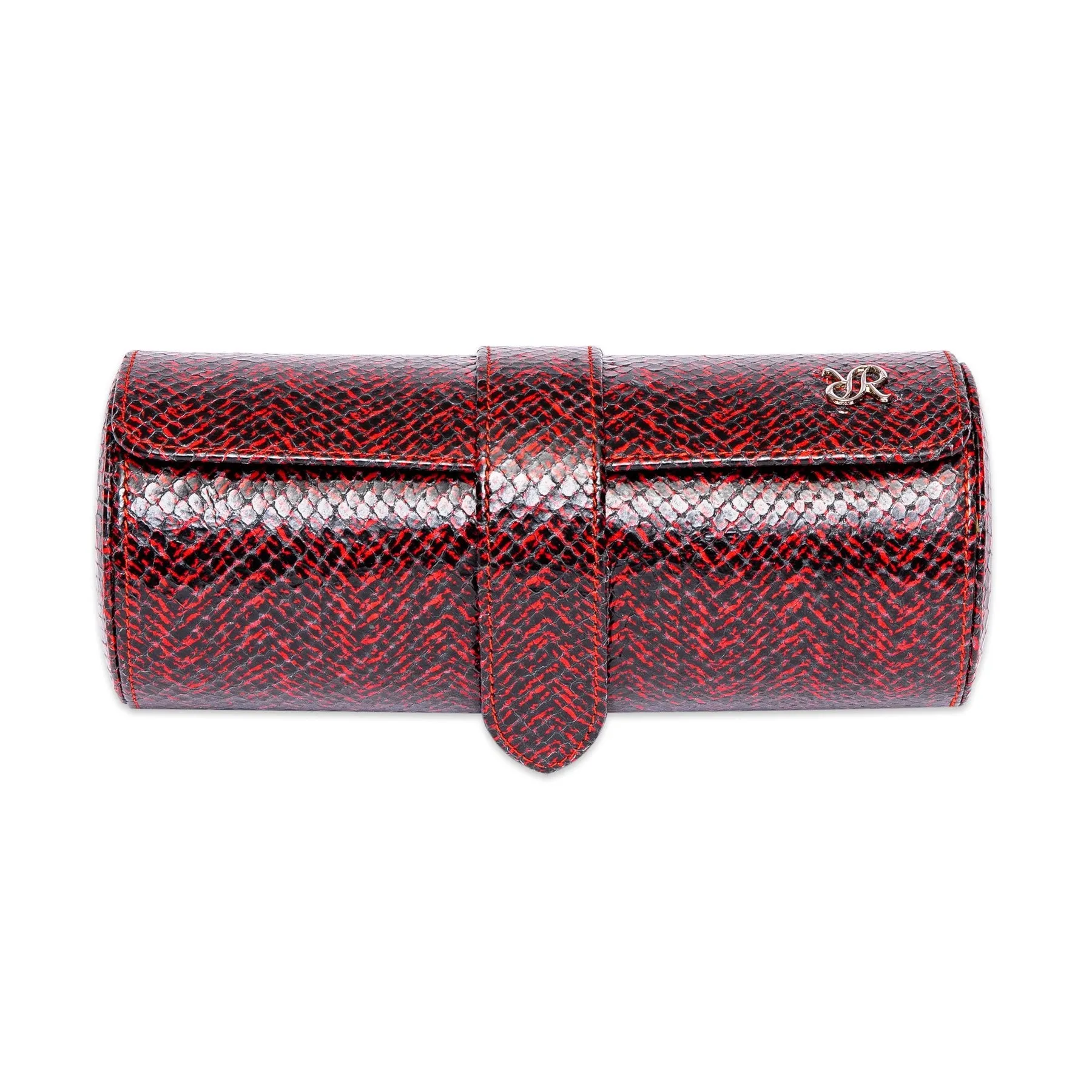 Rapport - Marlow Triple Watch Roll in Red Herringbone | D149
