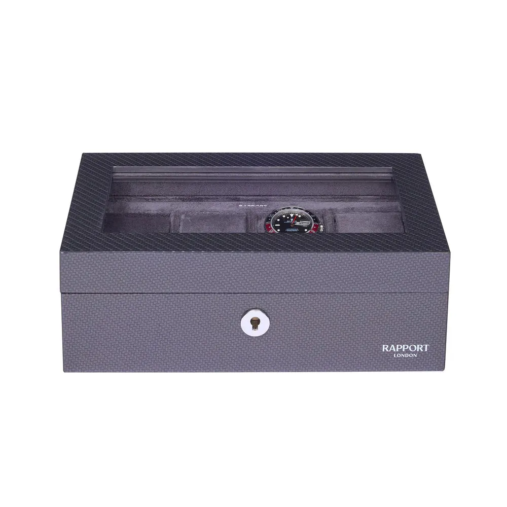 Rapport - Optic 4 Watch Box in Carbon Fiber | L286