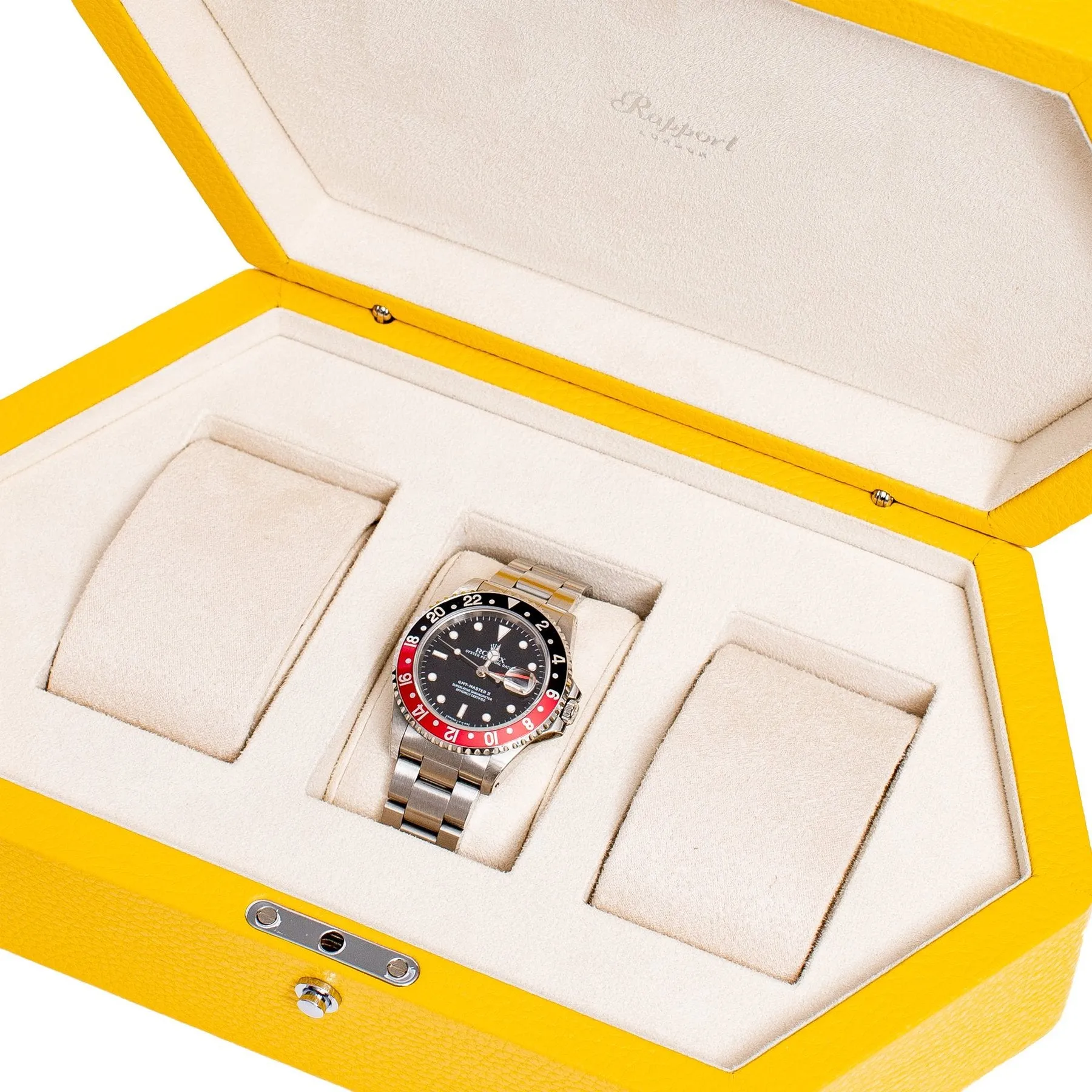 Rapport - Portobello Triple Watch Box in Yellow Leather | TA41