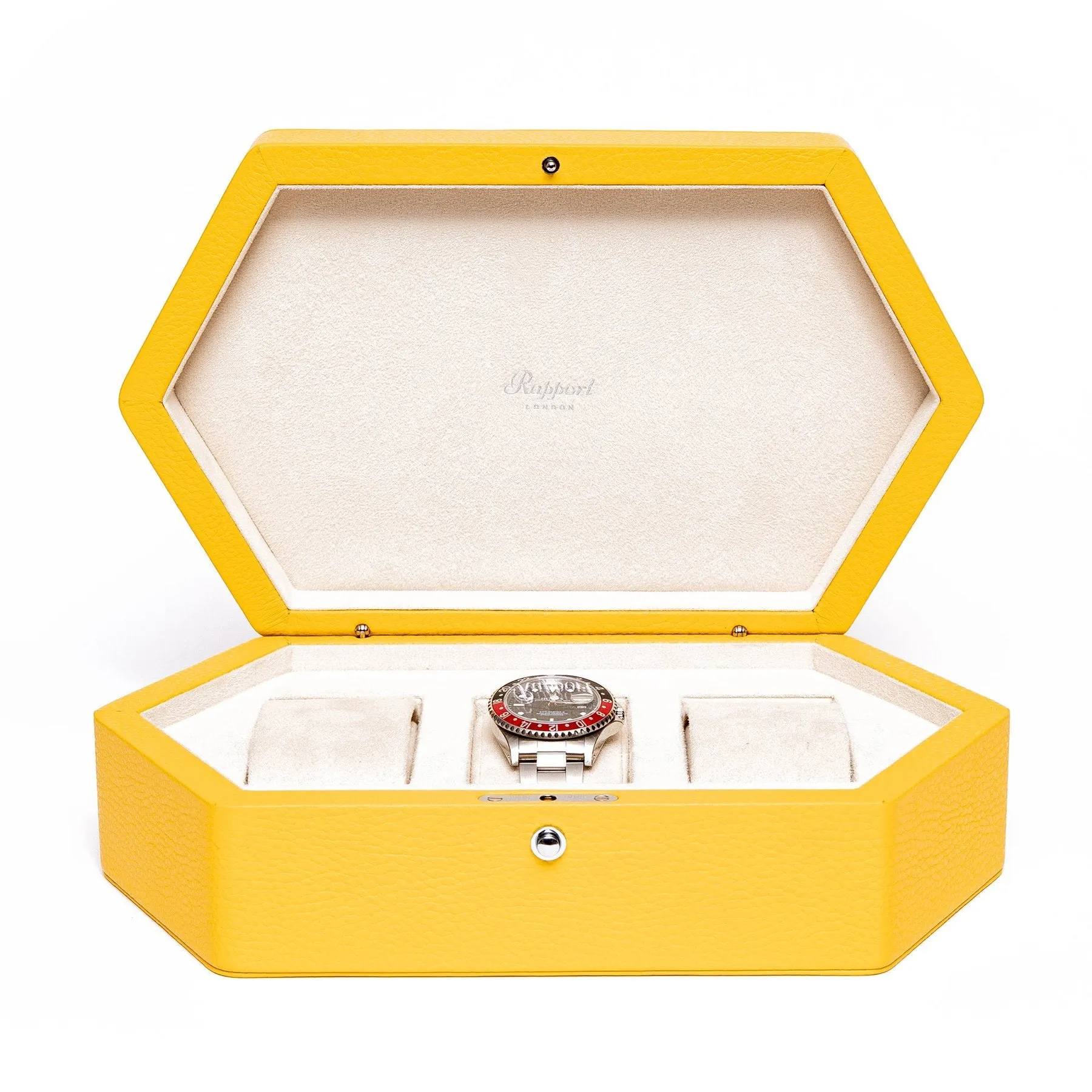 Rapport - Portobello Triple Watch Box in Yellow Leather | TA41