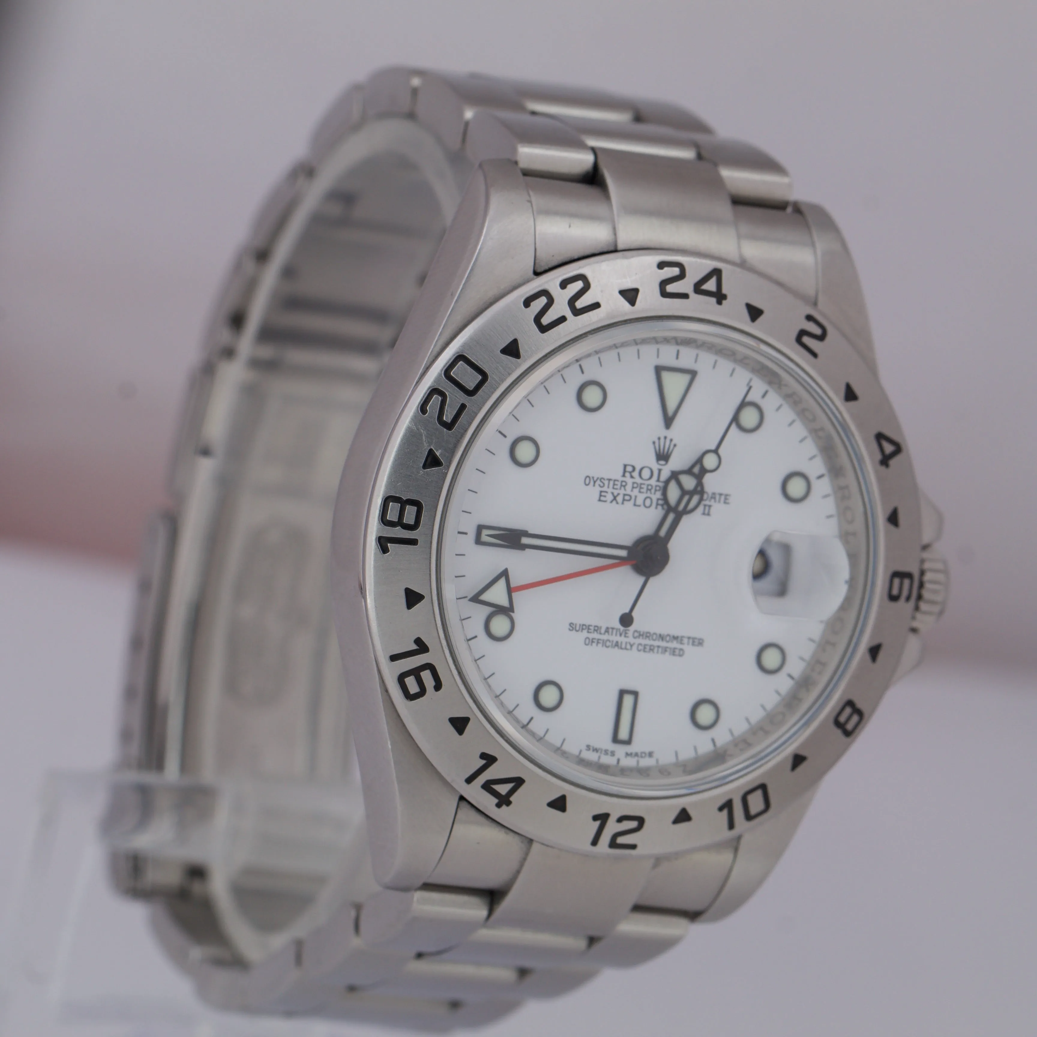 REHAUT Rolex Explorer II Polar White GMT 40mm Z 3186 Stainless Steel Watch 16570