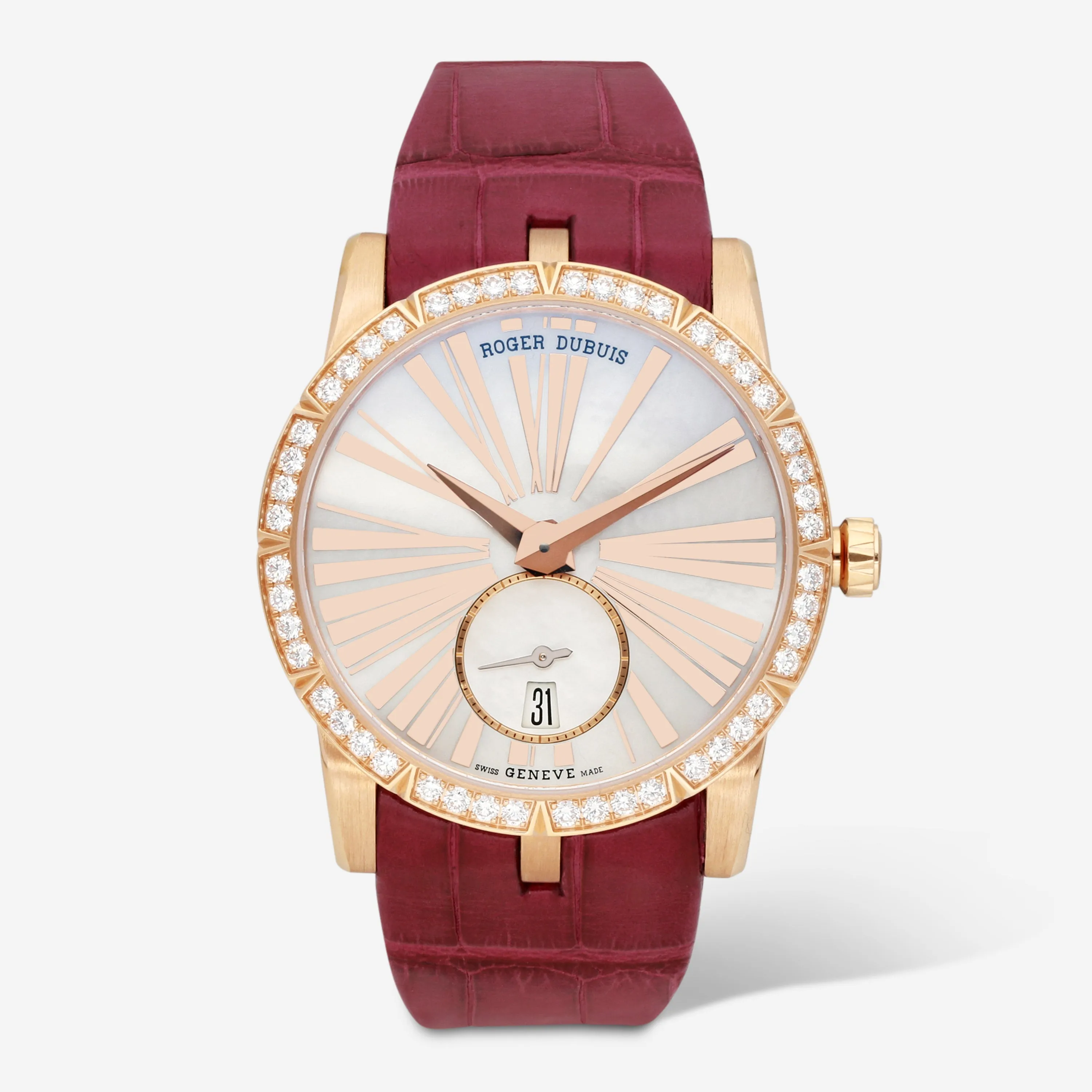 Roger Dubuis Excalibur 36 18K Rose Gold Diamond Automatic Ladies Watch DBEX0588