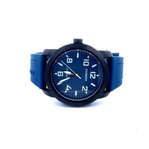 ROKI METAL BLUE BACK CURREN ICED OUT MENS WATCH I 541726