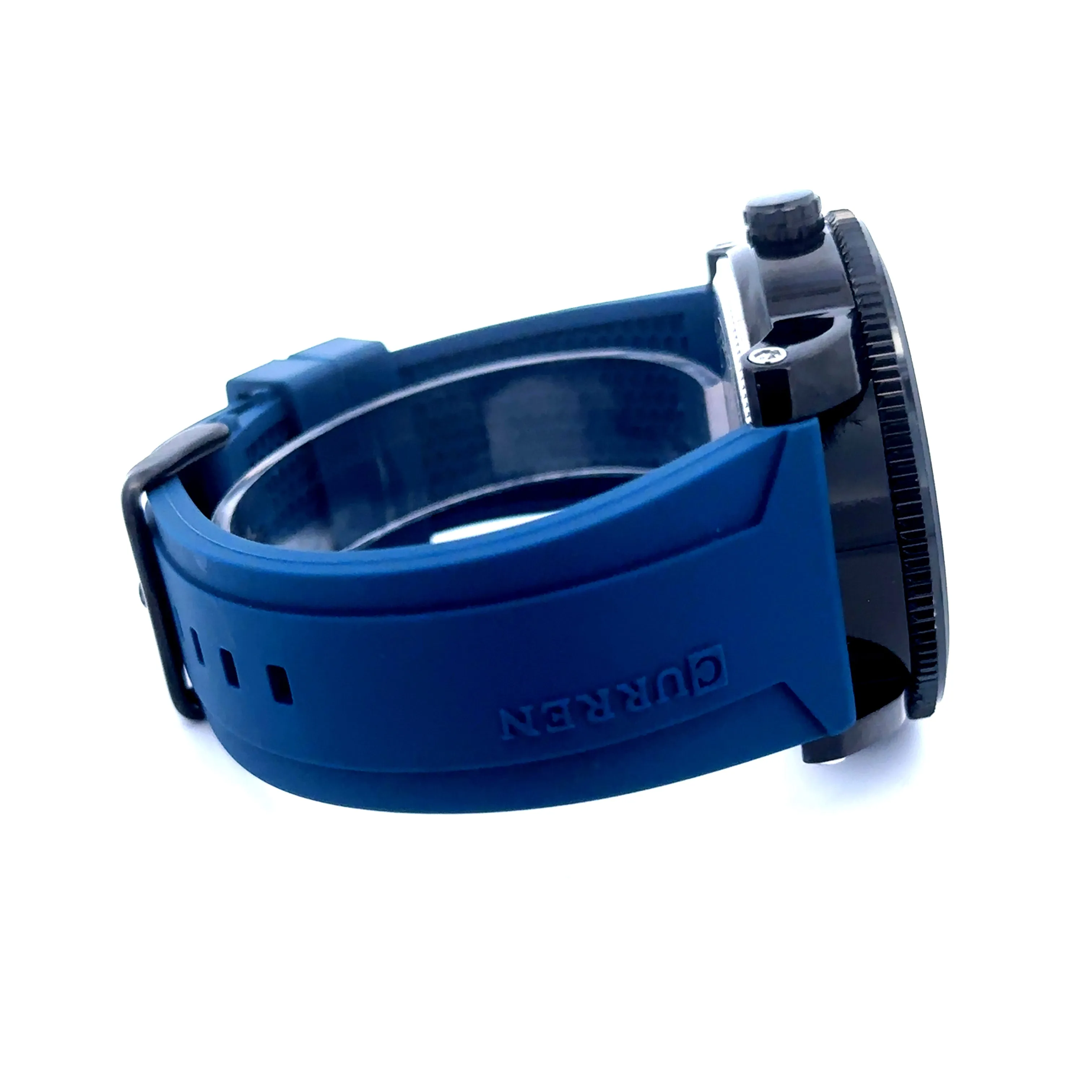 ROKI METAL BLUE BACK CURREN ICED OUT MENS WATCH I 541726