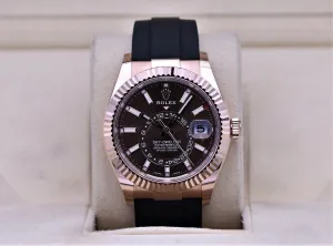 Rolex 326235 Sky-Dweller Rose Gold Chocolate Dial Oysterflex 2021 NEW