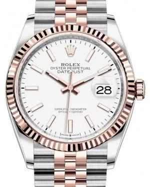 Rolex Datejust 126231 Two Tone White Index Dial Jubilee New 2023