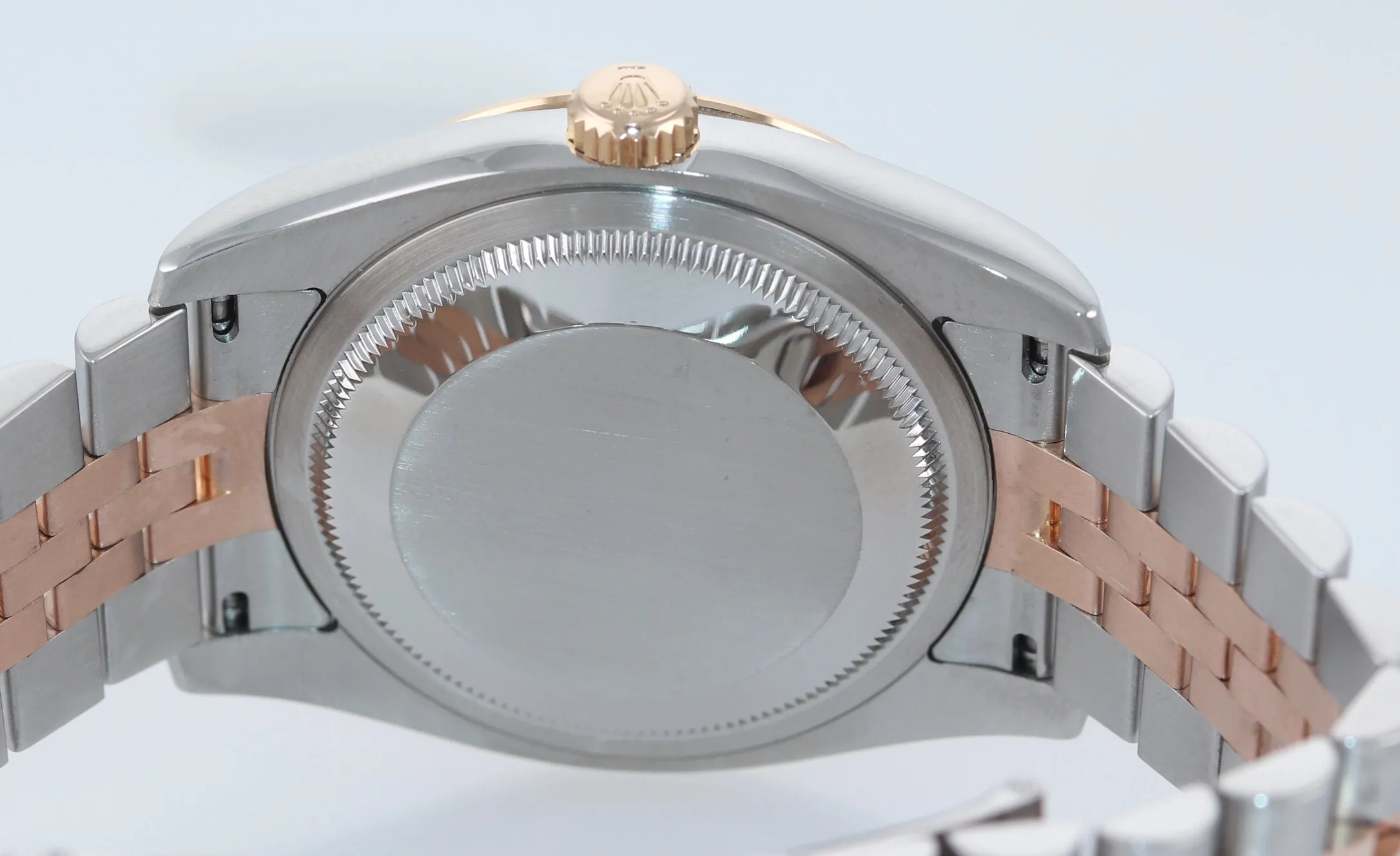 Rolex DateJust Turn-O-Graph 116261 Rose Gold Two Tone Silver 36mm Jubilee Watch