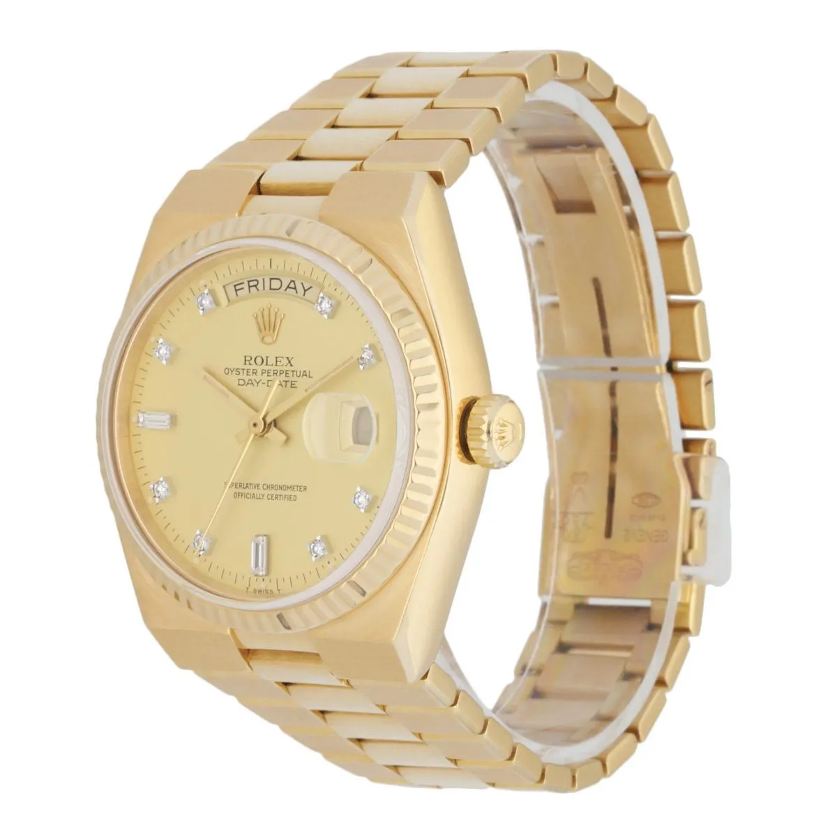 Rolex Day Date Oysterquartz 19018 18K Yellow Gold Men's Watch