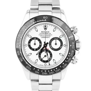 Rolex Daytona Cosmograph 116520 White Stainless Steel Ceramic Oyster 40mm Watch