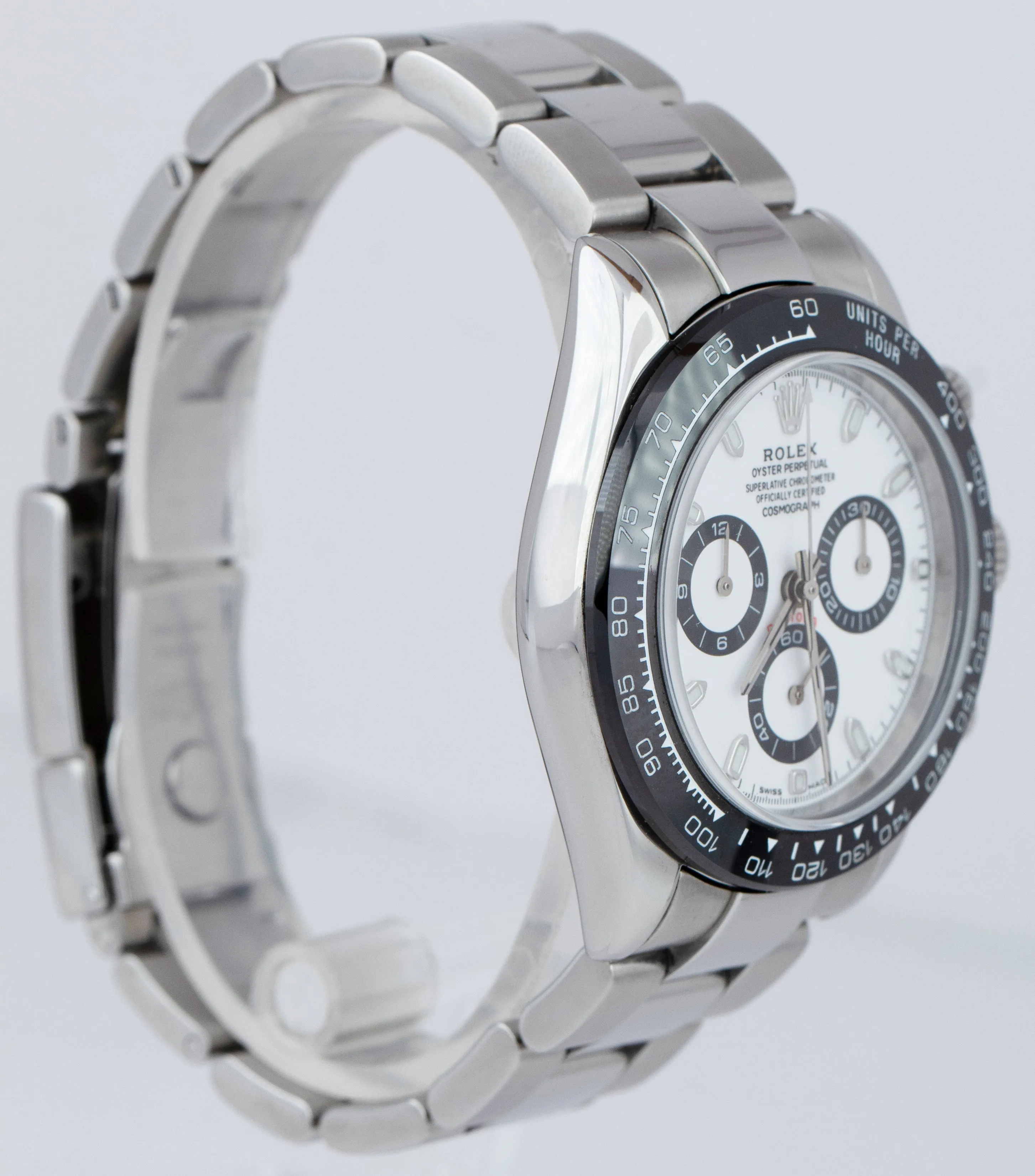 Rolex Daytona Cosmograph 116520 White Stainless Steel Ceramic Oyster 40mm Watch