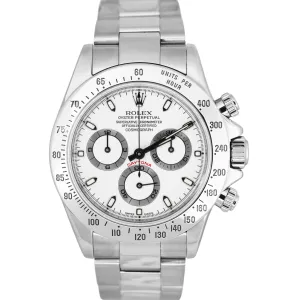 Rolex Daytona Cosmograph Stainless Steel White 40mm Oyster 116520 Watch