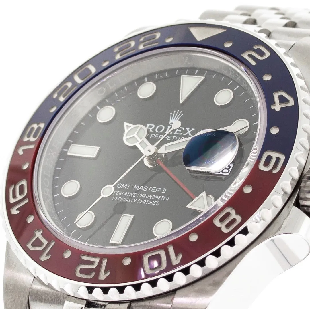 Rolex GMT-Master II "Pepsi" 40mm Stainless Steel Blue Dial & Blue Red Bezel 126710blro