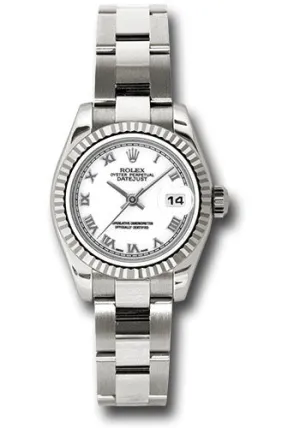 Rolex ladies white gold Datejust model # 179179 wro