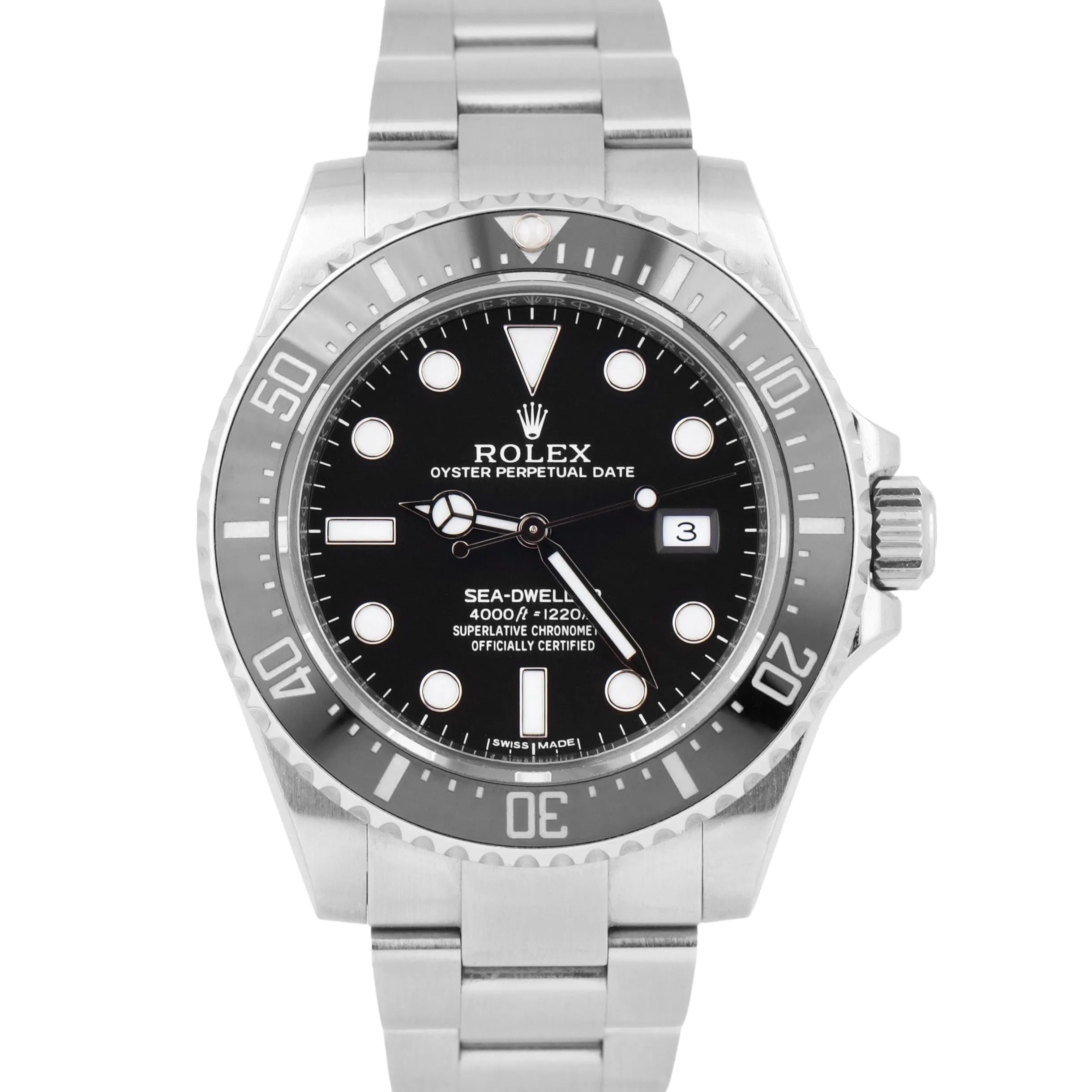 Rolex Sea-Dweller 4000 SD4K Black Ceramic Stainless Steel 116600 40mm Date Watch