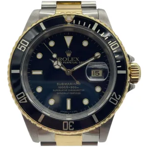 Rolex Submariner 16613 Half Gold 40mm Automatic Watch