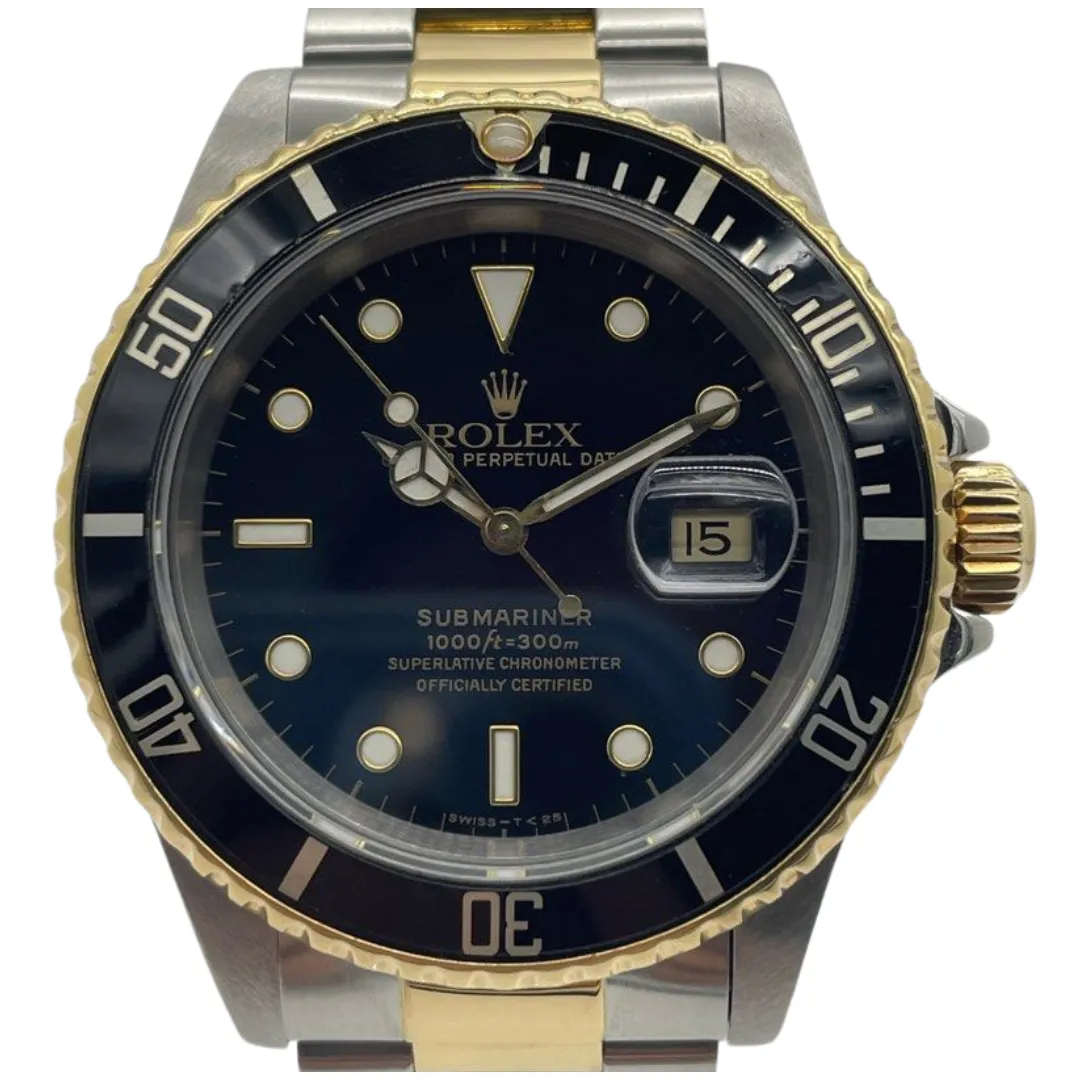 Rolex Submariner 16613 Half Gold 40mm Automatic Watch