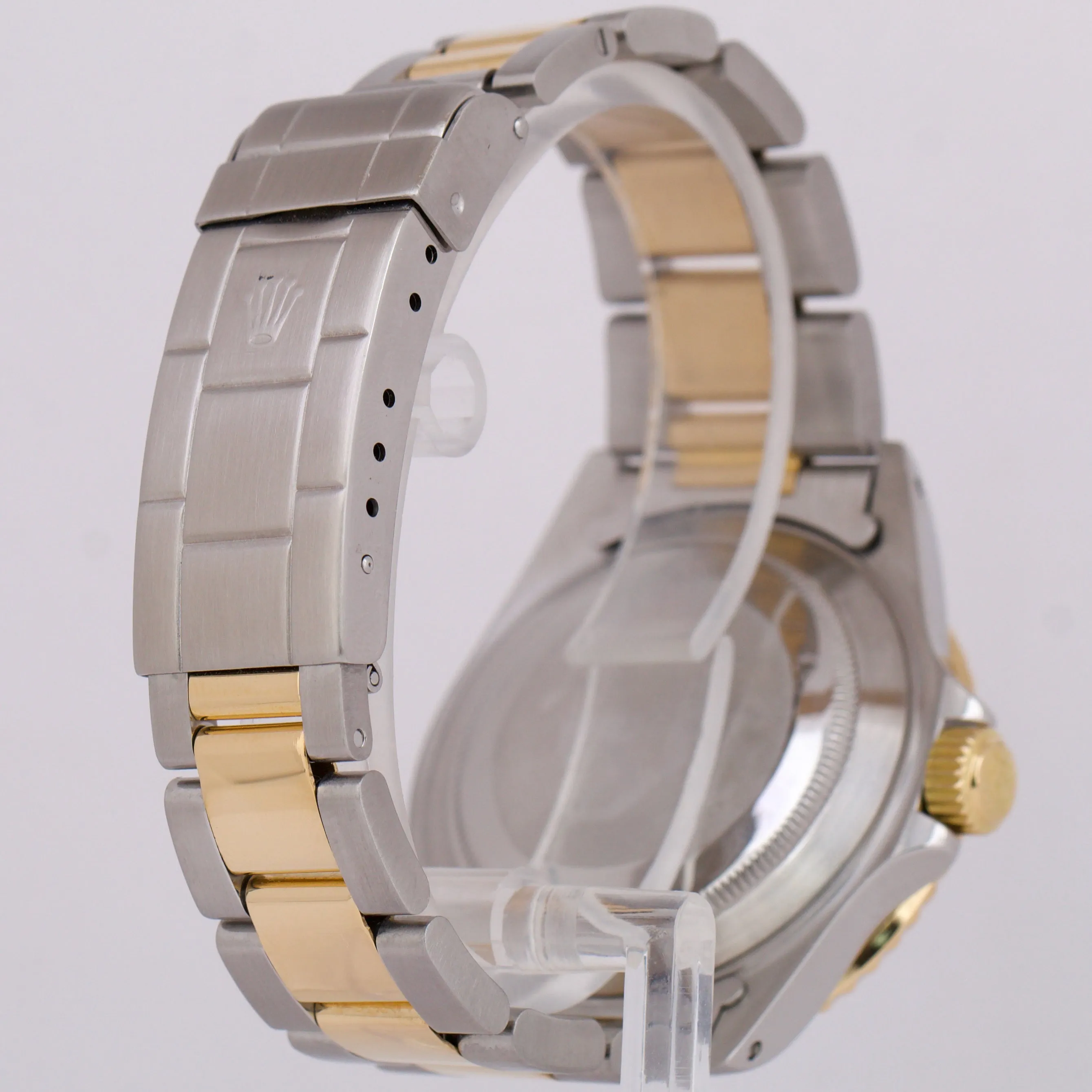 Rolex Submariner Date 40mm Black Two Tone 18K Gold Stainless Steel 16613 Watch