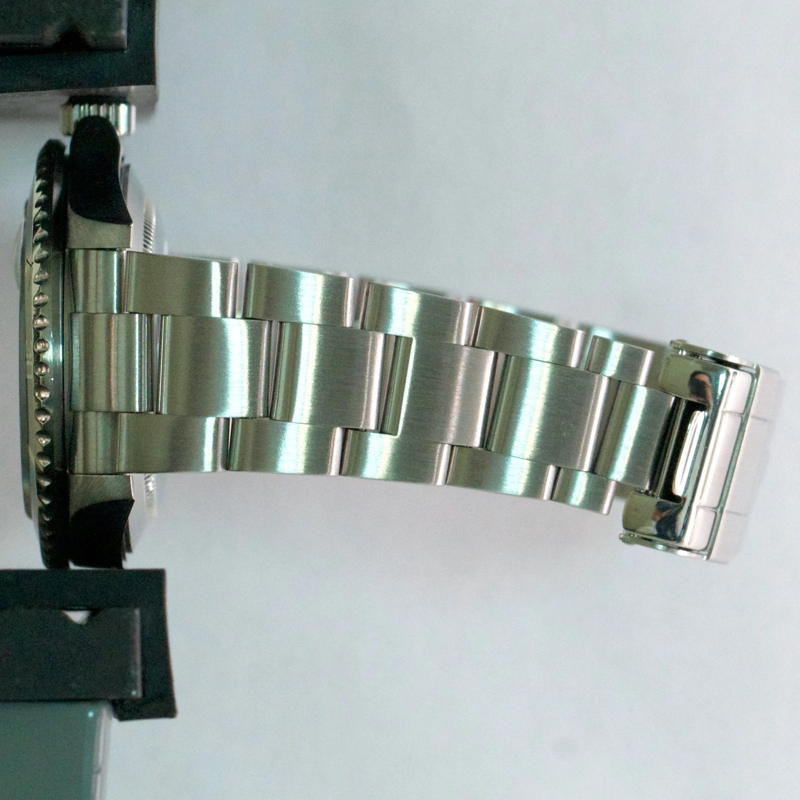 Rolex Submariner Date Black NO-HOLES Stainless Steel REHAUT 40mm 16610 Watch