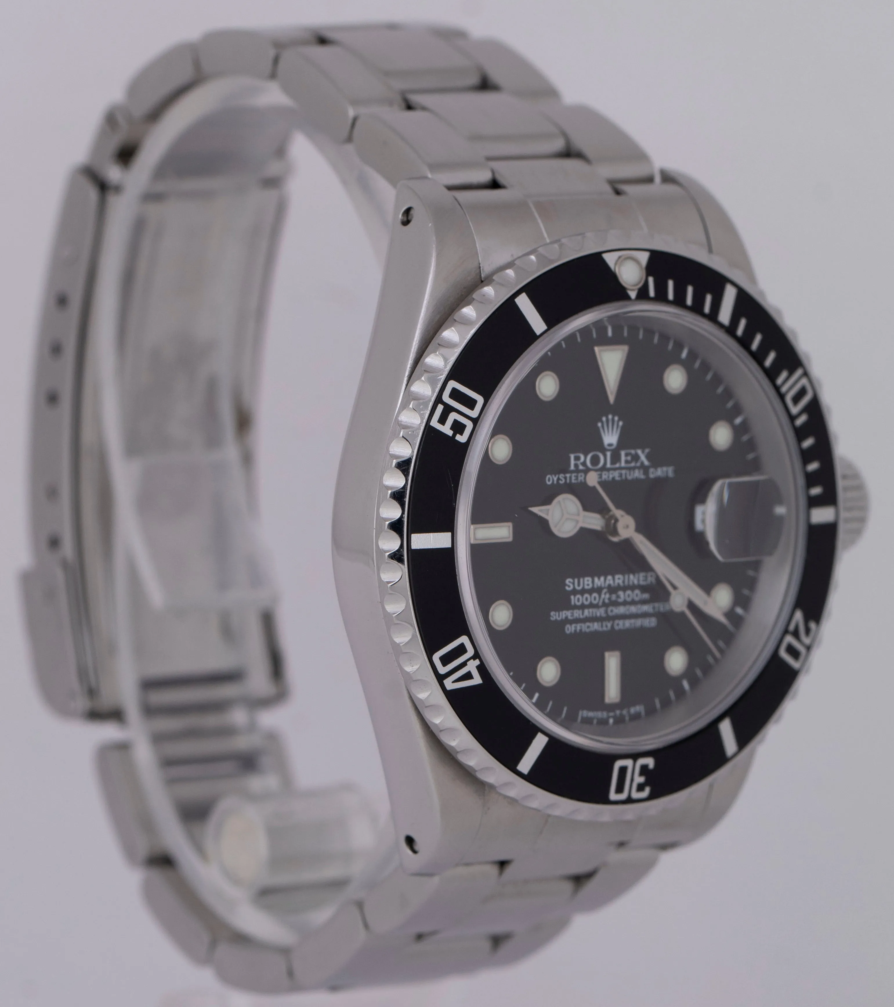 Rolex Submariner Date Black TRITINOVA Stainless Steel 40mm Oyster 16610 Watch