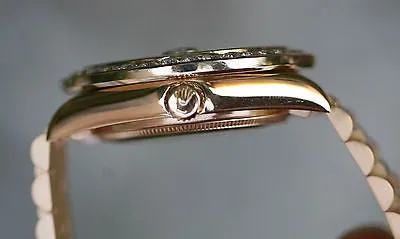 ROLEX WATCH 18038 PRESIDENT 36mm MENS FULL SIZE OVERSIZED 6ct. DIAMOND BEZEL
