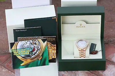 ROLEX WATCH 18038 PRESIDENT 36mm MENS FULL SIZE OVERSIZED 6ct. DIAMOND BEZEL