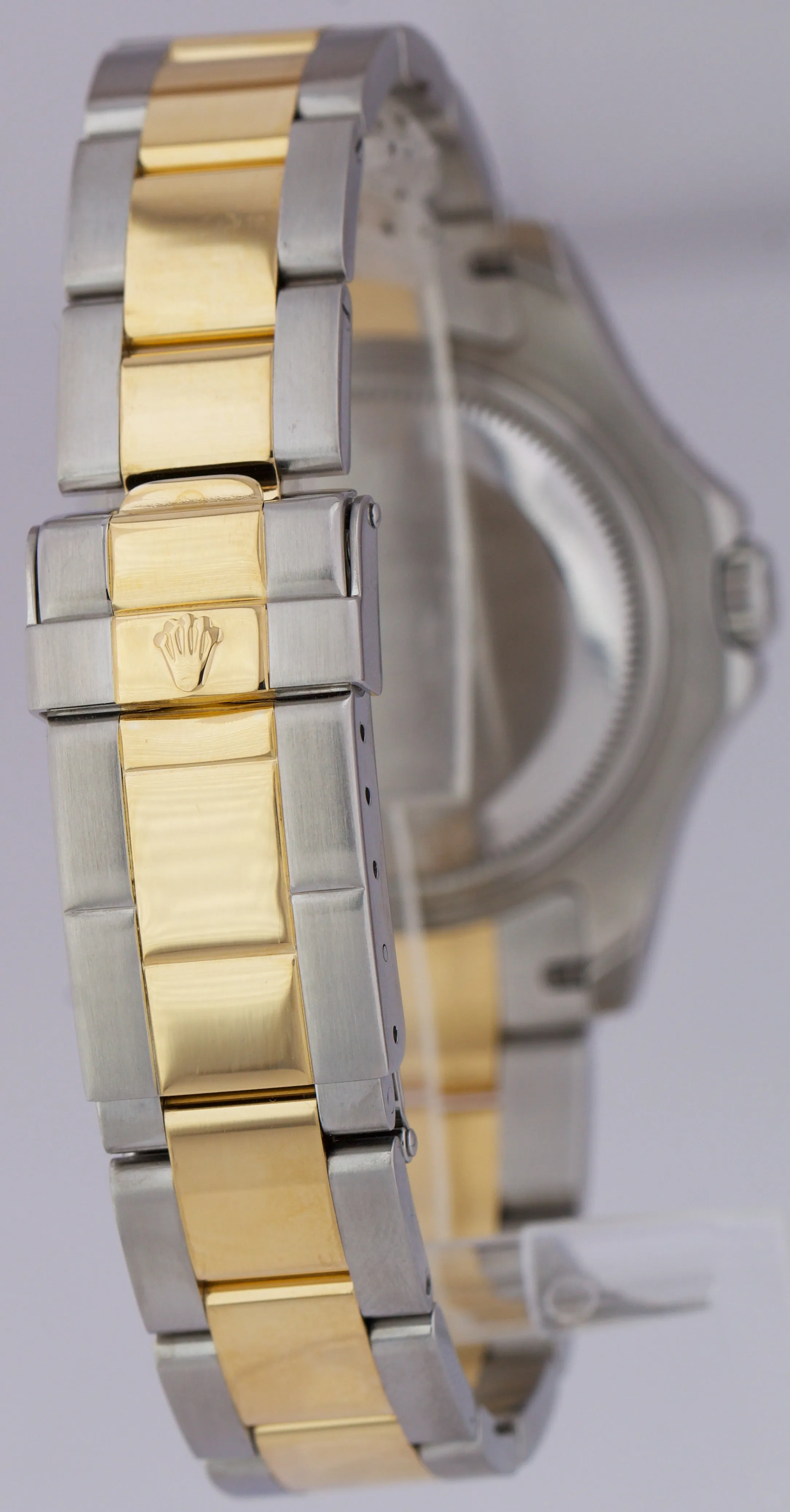 Rolex Yacht-Master Two-Tone REHAUT Mid-Size 35mm Champagne Watch 168623 FULL SET