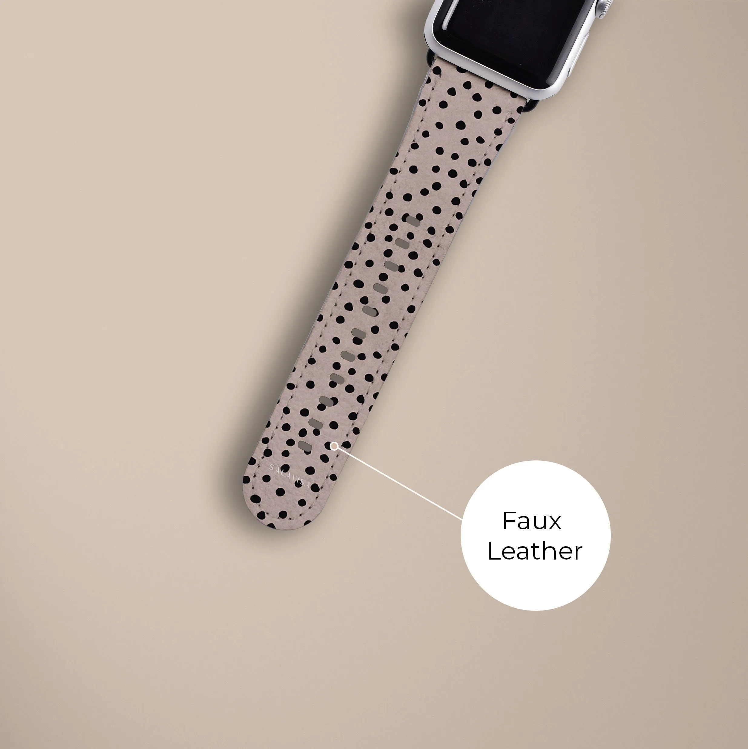 Rose Polka Dots Watch Strap