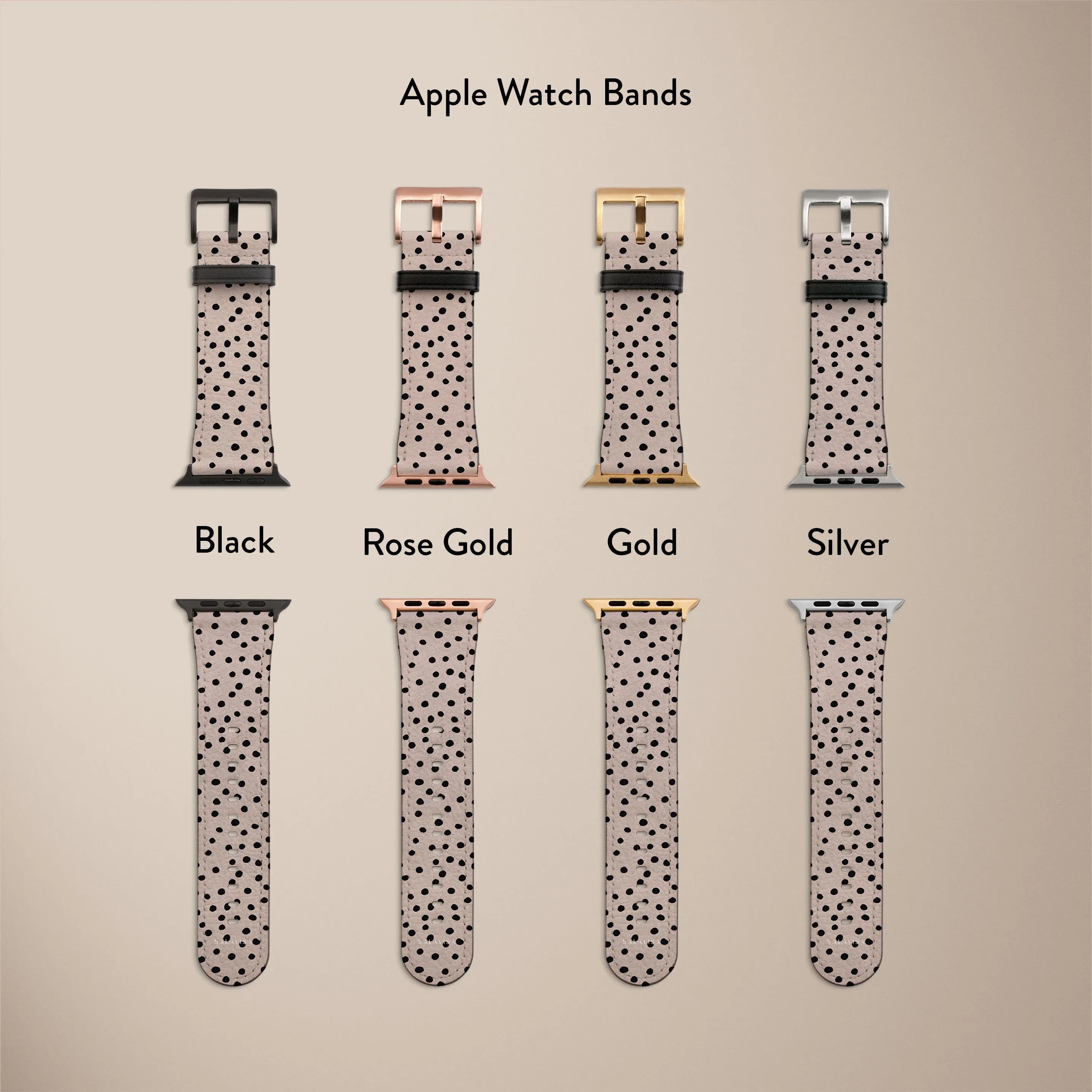 Rose Polka Dots Watch Strap