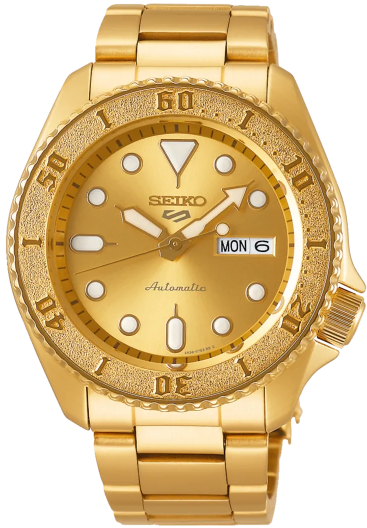 Seiko 5 Sports SKX Street Style Automatic Gold Tone SRPE74