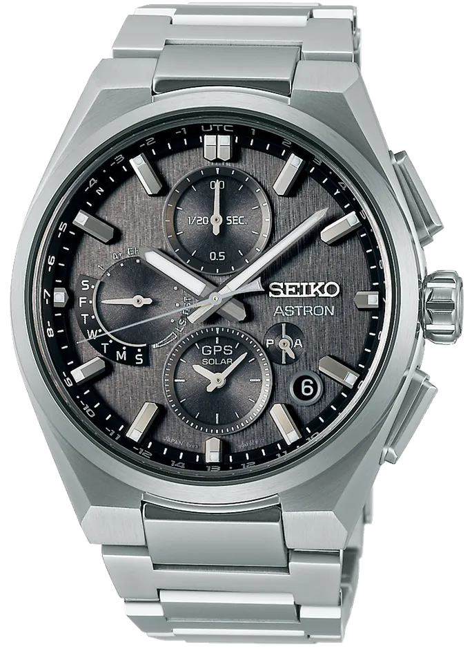 Seiko Astron GPS Solar Dual Time Chronograph Watch
