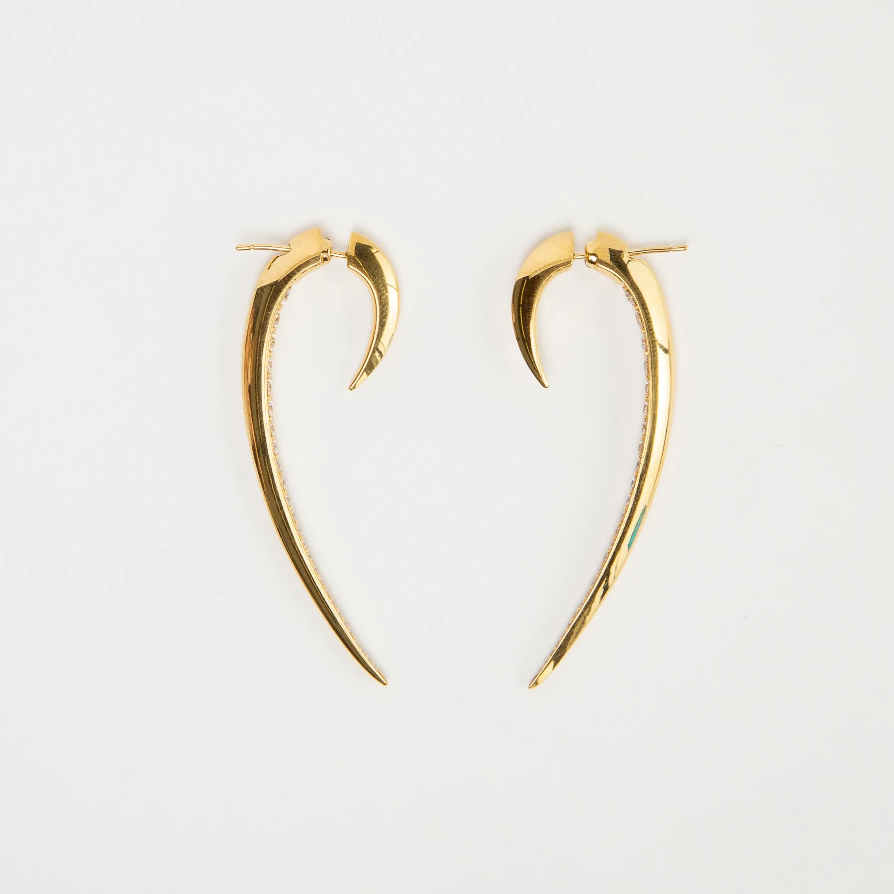SHAUN LEANE | DIAMOND LONG HOOK EARRINGS
