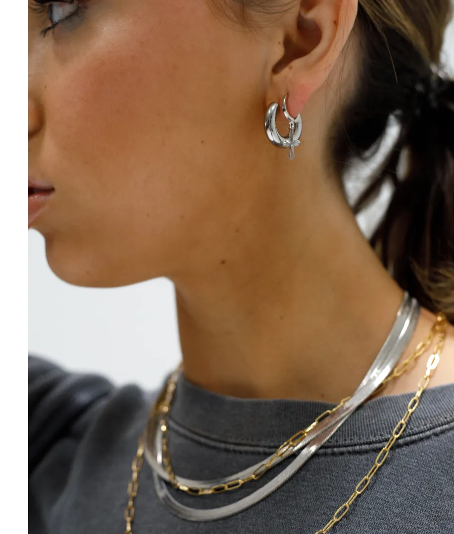 SIA HOOPS MEDIUM - SILVER