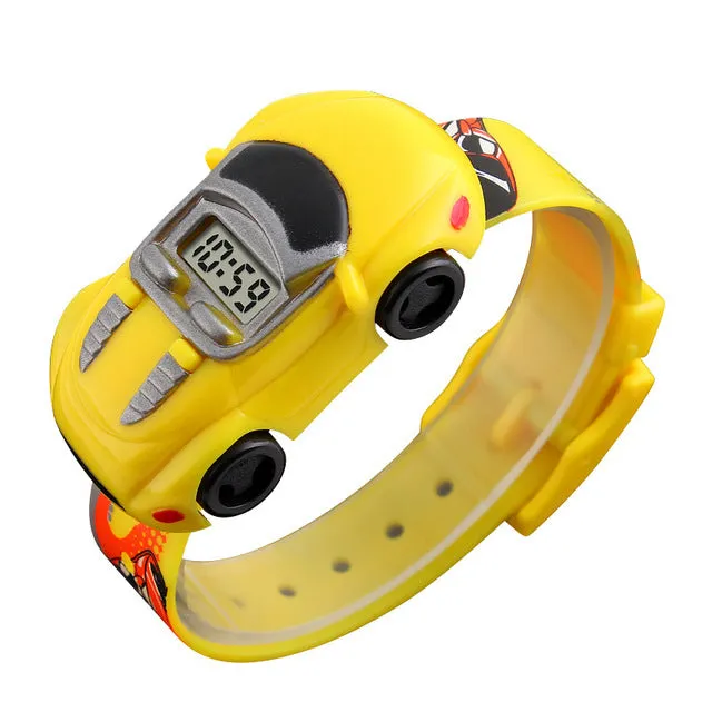 SKMEI Boys Girls Cartoon Creative Car Toy Electronic Digital Wristwatch  Outdoor Sports Children Watches Fashion Casual Clocks