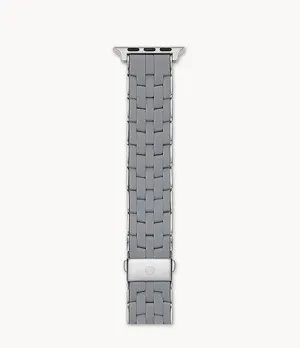 Slate and Stainless Silicone-Wrapped Bracelet Band for Apple Watch®