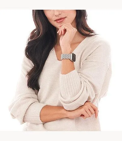 Slate and Stainless Silicone-Wrapped Bracelet Band for Apple Watch®