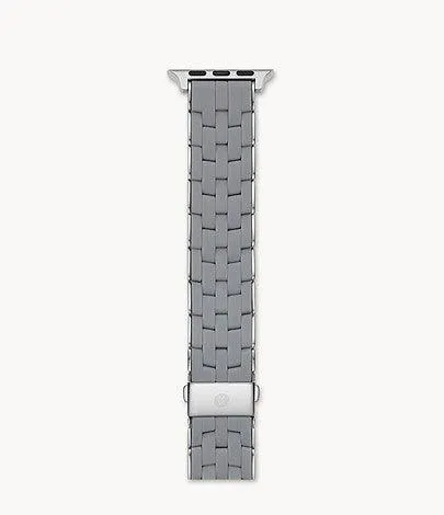Slate and Stainless Silicone-Wrapped Bracelet Band for Apple Watch®