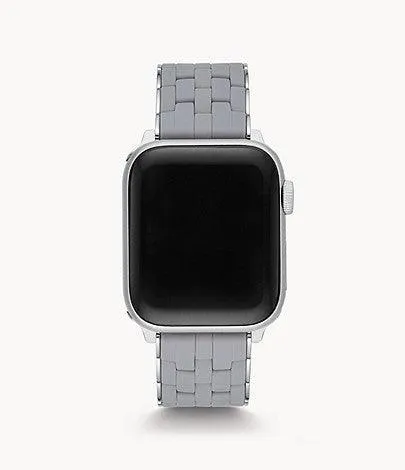 Slate and Stainless Silicone-Wrapped Bracelet Band for Apple Watch®
